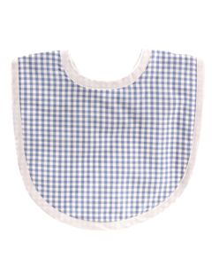 ROYALTY  BLUE  GINGHAM  BIB