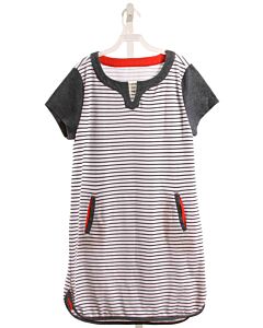 MORGAN & MILO  BLUE KNIT STRIPED  DRESS