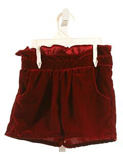 LOUISE LOUISE  RED VELVET   SHORTS