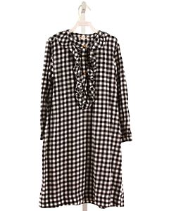 CREWCUTS  BLACK FLANNEL GINGHAM  DRESS WITH RUFFLE