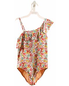 CREWCUTS  RED  FLORAL  1-PIECE SWIMSUIT WITH RUFFLE