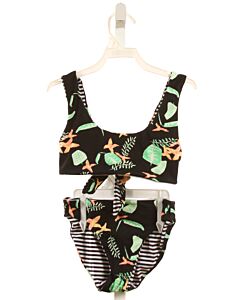 SNAPPER ROCK  BLACK PIQUE   2-PIECE SWIMSUIT