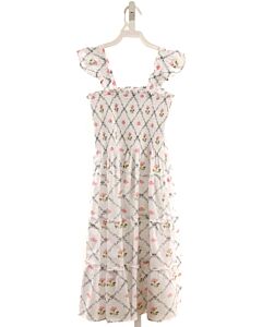 HILL HOUSE  WHITE  FLORAL SMOCKED DRESS