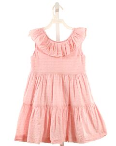 LULI & ME  PINK SWISS DOT   DRESS WITH RUFFLE