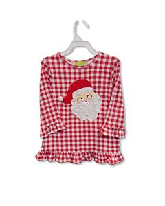 CLASSIC WHIMSY  RED  GINGHAM APPLIQUED KNIT LS SHIRT