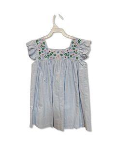 CECIL & LOU  LT BLUE  GINGHAM EMBROIDERED DRESS