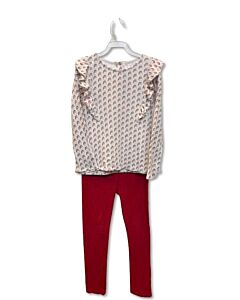 LILA + HAYES  RED  PRINT  2-PIECE OUTFIT