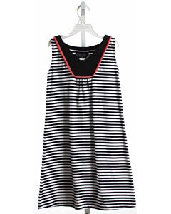 DUFFIELD LANE  NAVY  STRIPED  KNIT DRESS