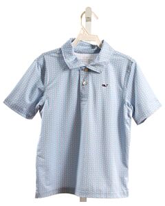 VINEYARD VINES  LT BLUE  PRINT  KNIT SS SHIRT
