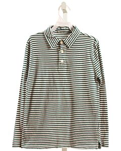 CREWCUTS  GREEN  STRIPED  KNIT LS SHIRT