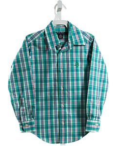 BROOKS BROTHERS  GREEN  PLAID  DRESS SHIRT