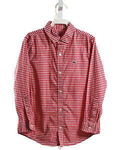 VINEYARD VINES  RED  GINGHAM  DRESS SHIRT