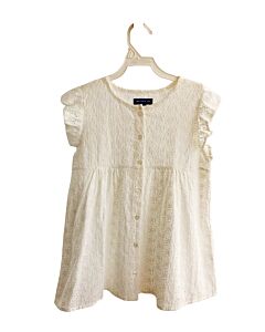 MAISON ME  WHITE EYELET   SLEEVELESS SHIRT