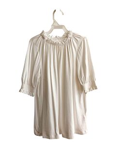 MINI BODEN  WHITE   SMOCKED KNIT SS SHIRT