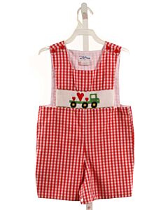 SILLY GOOSE  RED  GINGHAM SMOCKED JON JON