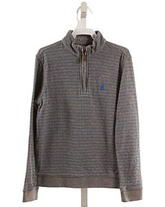 JOHNNIE-O  GRAY  STRIPED  PULLOVER