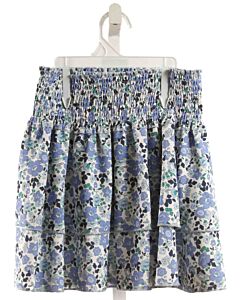 PLEAT.  BLUE  FLORAL  SKIRT