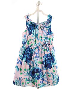 LILLY PULITZER  BLUE  FLORAL  PARTY DRESS WITH RUFFLE