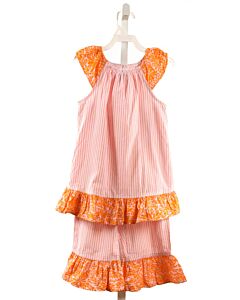 BAILEY BOYS  ORANGE  STRIPED  2-PIECE OUTFIT WITH RUFFLE