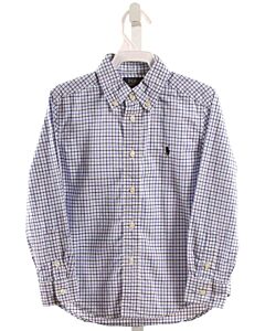 POLO BY RALPH LAUREN  BLUE  GINGHAM  DRESS SHIRT