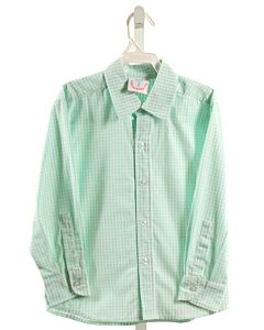 SHRIMP & GRITS  MINT  GINGHAM  DRESS SHIRT