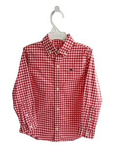 VINEYARD VINES  RED  GINGHAM  DRESS SHIRT