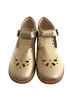 PHIRAMIN GOLD MARY JANES  *EUC SIZE TODDLER 13