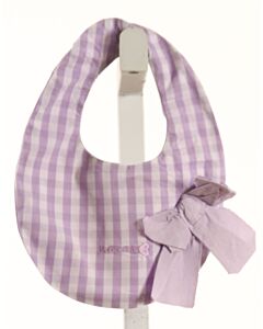 NANAN  LAVENDER  GINGHAM  BIB WITH BOW