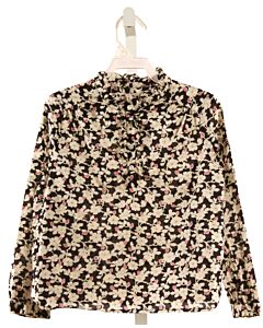 BONPOINT  BLACK  FLORAL  SHIRT-LS