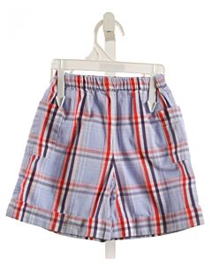 KAYCE HUGHES  LT BLUE  PLAID  SHORTS