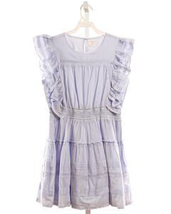 CREWCUTS  LT BLUE   SMOCKED DRESS WITH RUFFLE