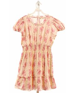 LOVESHACKFANCY  PURPLE  FLORAL SMOCKED DRESS
