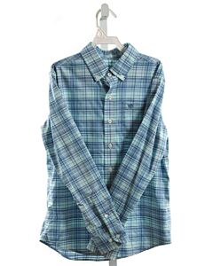 SOUTHERN TIDE  BLUE  PLAID  DRESS SHIRT