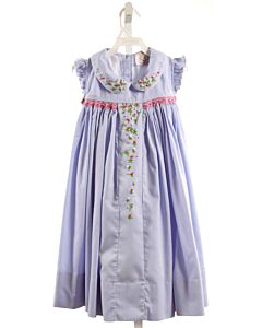 SMOCKED THREADS CECIL & LOU  BLUE  FLORAL EMBROIDERED DRESS
