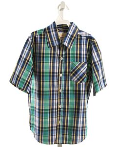 HANNAH KATE  GREEN  PLAID  DRESS SHIRT