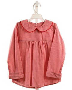 HANNAH KATE  RED  GINGHAM  SHIRT-LS