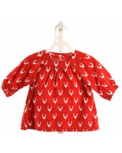 HANNAH KATE  RED   PRINTED DESIGN SHIRT-LS