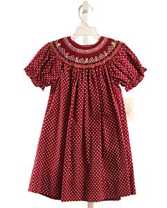 ROSALINA  PURPLE  POLKA DOT SMOCKED DRESS