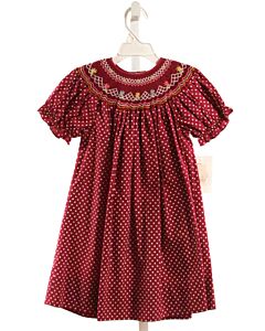 ROSALINA  PURPLE  POLKA DOT SMOCKED DRESS