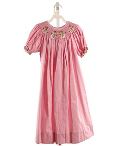 VELANI  PINK   SMOCKED DRESS