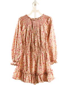 PEGGY GREEN  PINK  FLORAL SMOCKED DRESS