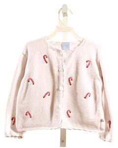 BELLA BLISS  WHITE   EMBROIDERED CARDIGAN