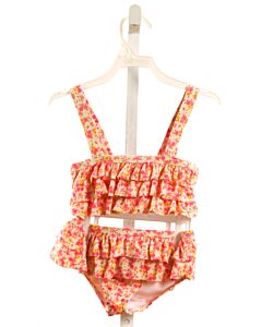 MINI BODEN  HOT PINK  FLORAL  2-PIECE SWIMSUIT WITH RUFFLE