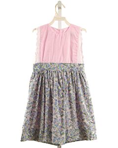 SMOCKINGBIRD  LT BLUE  FLORAL  DRESS WITH EYELET TRIM