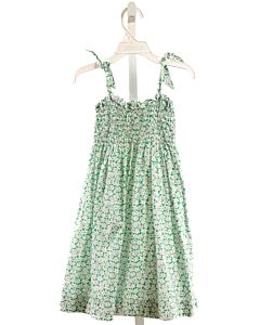 BELLA BLISS  GREEN  FLORAL SMOCKED DRESS