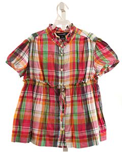 RALPH LAUREN  HOT PINK  PLAID  SHIRT-SS