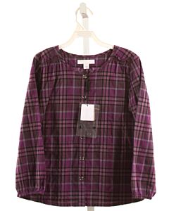 BURBERRY  PURPLE  PLAID  SHIRT-LS