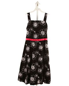 RARE EDITIONS  BLACK  FLORAL EMBROIDERED DRESS