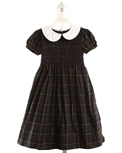 RALPH LAUREN  NAVY  PLAID SMOCKED DRESS