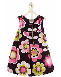 RARE EDITIONS  PURPLE CORDUROY FLORAL  DRESS